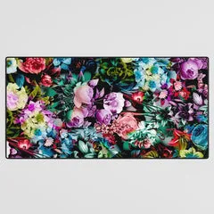 Society6 Multicolor Floral tapis de bureau fleurs