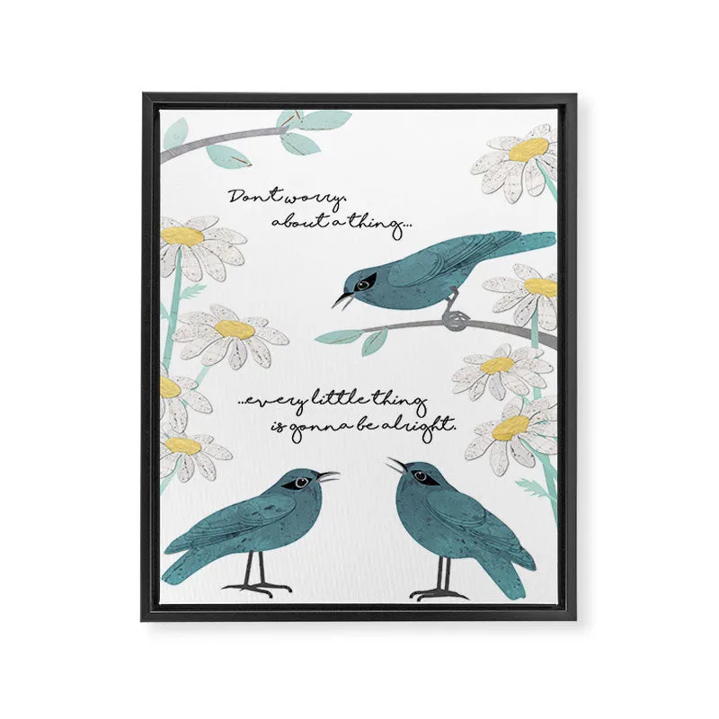 Society6 Three Little Birds (Parts 1 and 2) toile encadrée