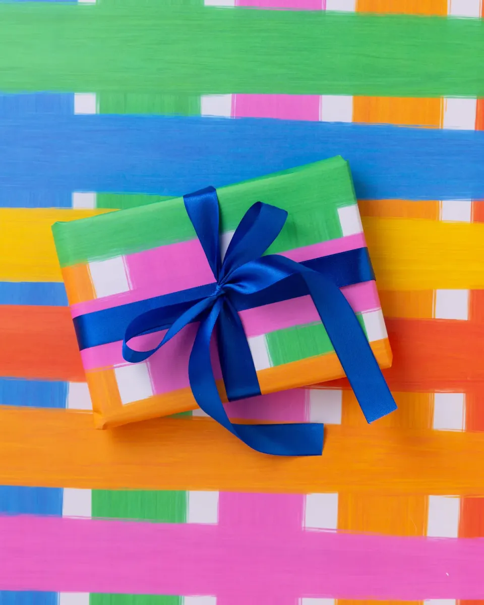 Maddison Ball Rainbow Stripe papier cadeau 50x70 rayures
