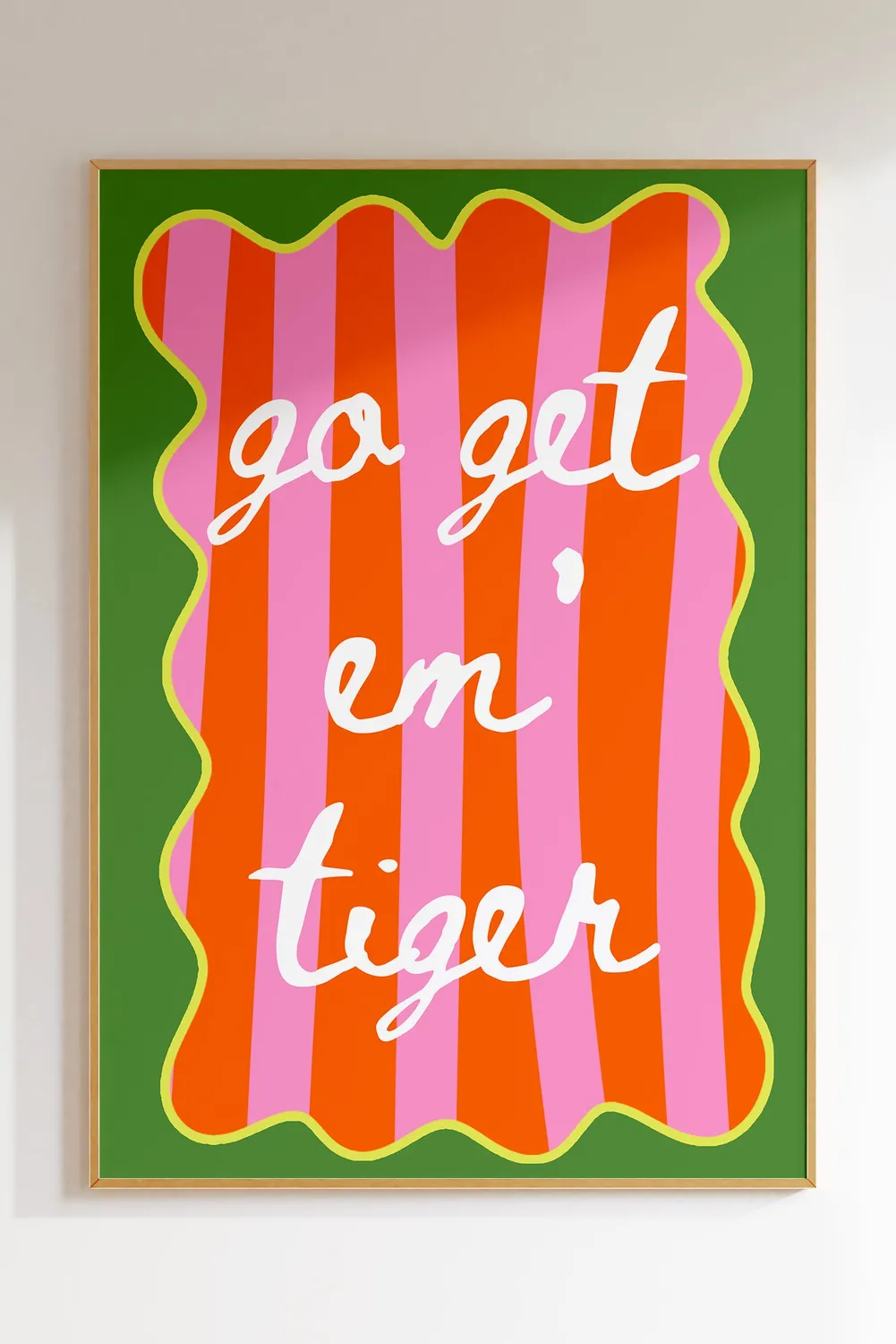 Maddison Ball Go Get Em Tiger affiche typographique