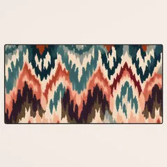 Society6 Kashimiran Kilim tapis de bureau chevrons rouille