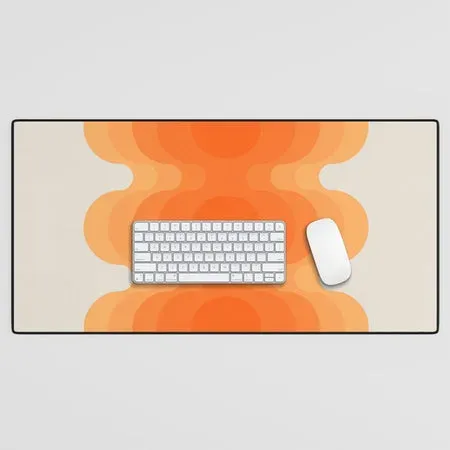 Society6 Echoes Creamsicle tapis de bureau orange