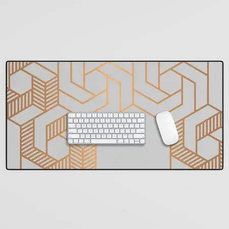 Society6 Hex 611 Copper tapis de bureau cuivre