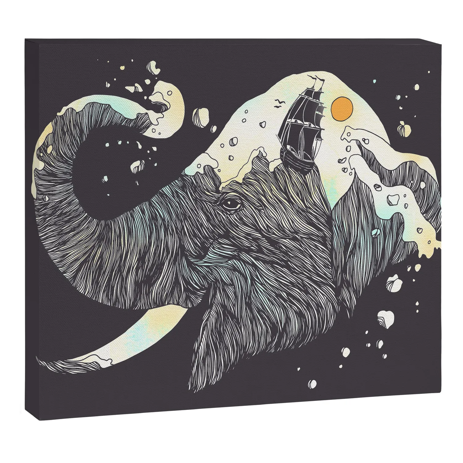 Society6 The Grey Gust and the Savage Sea toile