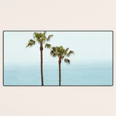 Society6 Morning in Laguna Beach tapis de bureau palmiers