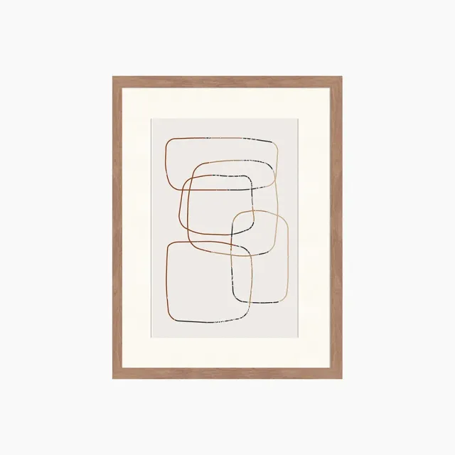 Any Image Line Abstract tableau encadré abstrait