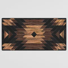 Society6 Urban Tribal Pattern No.7 Aztec tapis de bureau bois