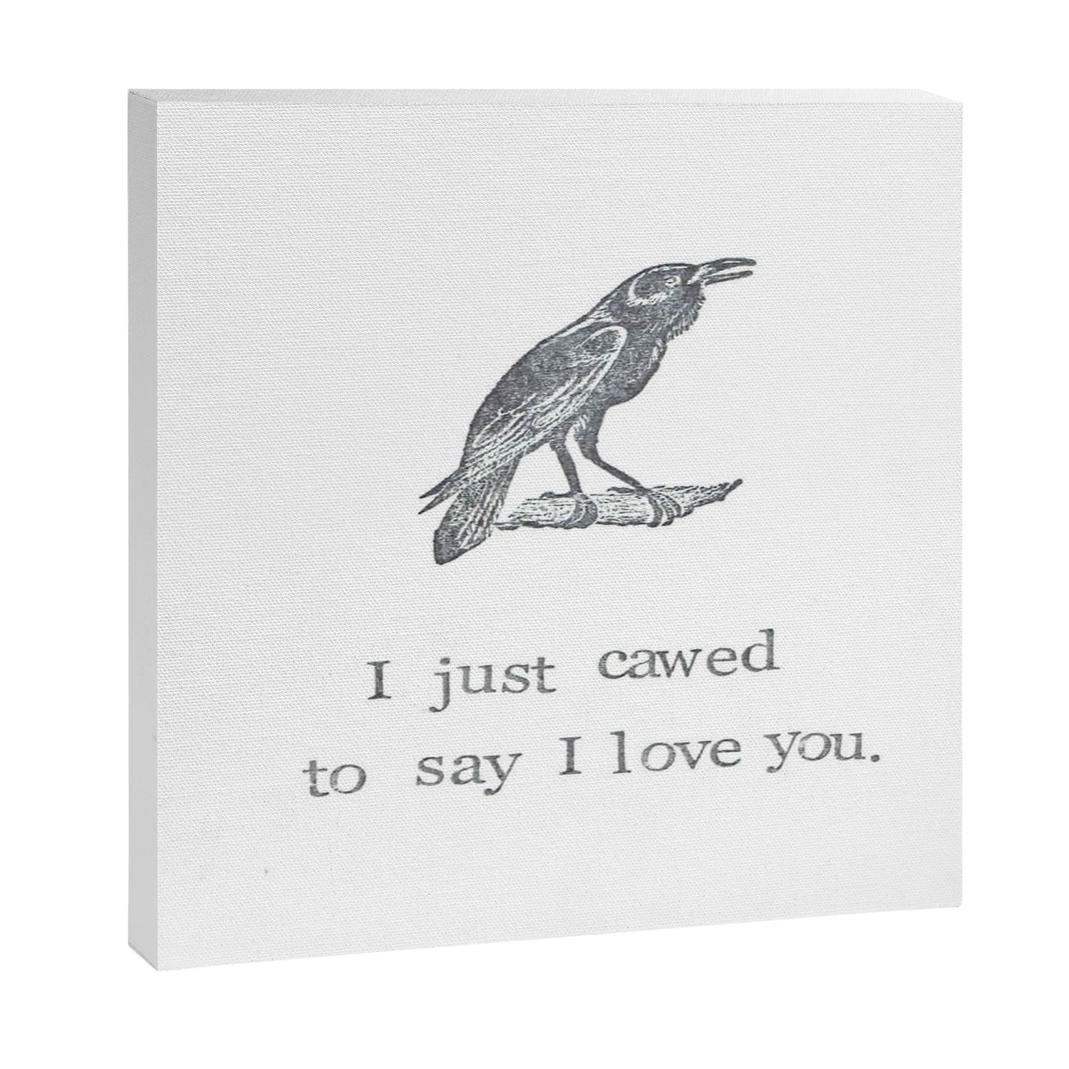 Society6 I Just Cawed To Say I Love You toile corbeau