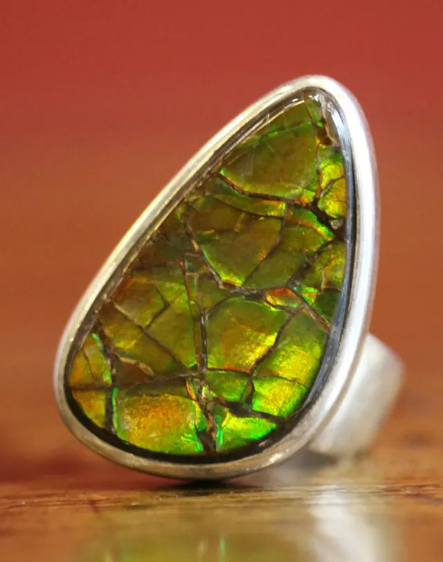 Galerie Kara bague ammonite nacre argent