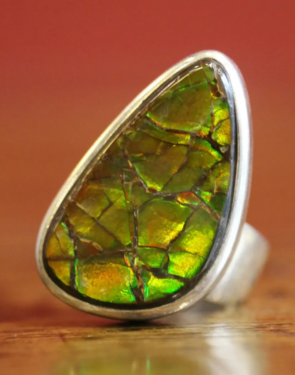 Galerie Kara bague ammonite nacre argent