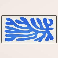 Society6 Marseille Blue Matisse tapis de bureau bleu