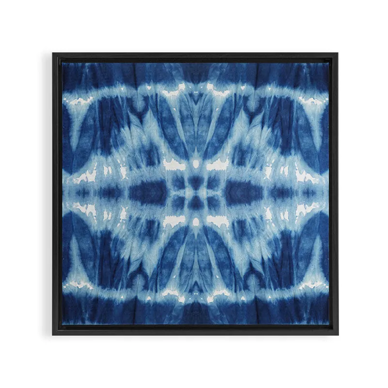 Society6 Tie Dye Blues Twos toile encadrée shibori