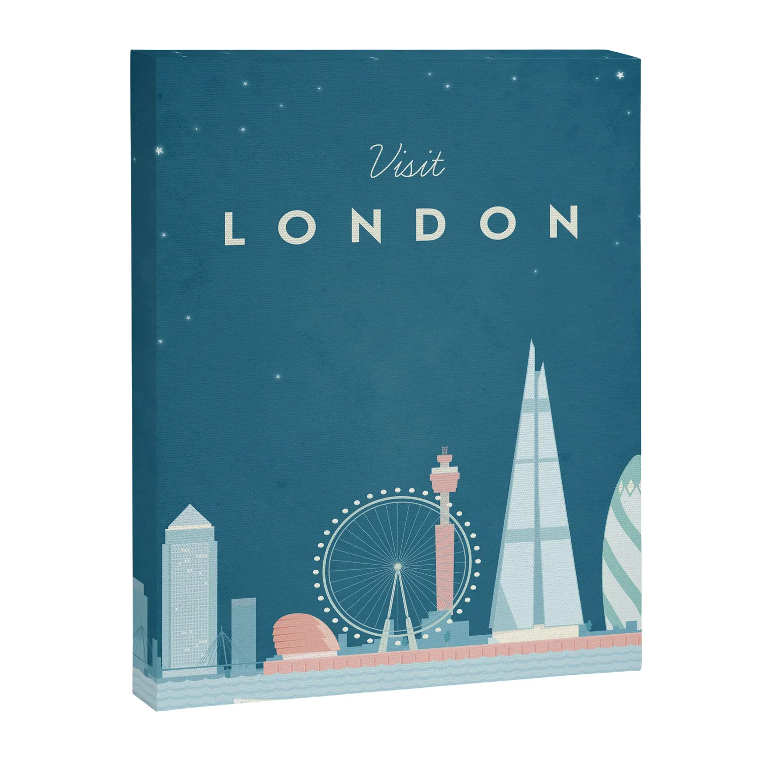 Society6 Vintage London Travel Poster toile vintage